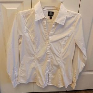 White button up dress shirt Express size small